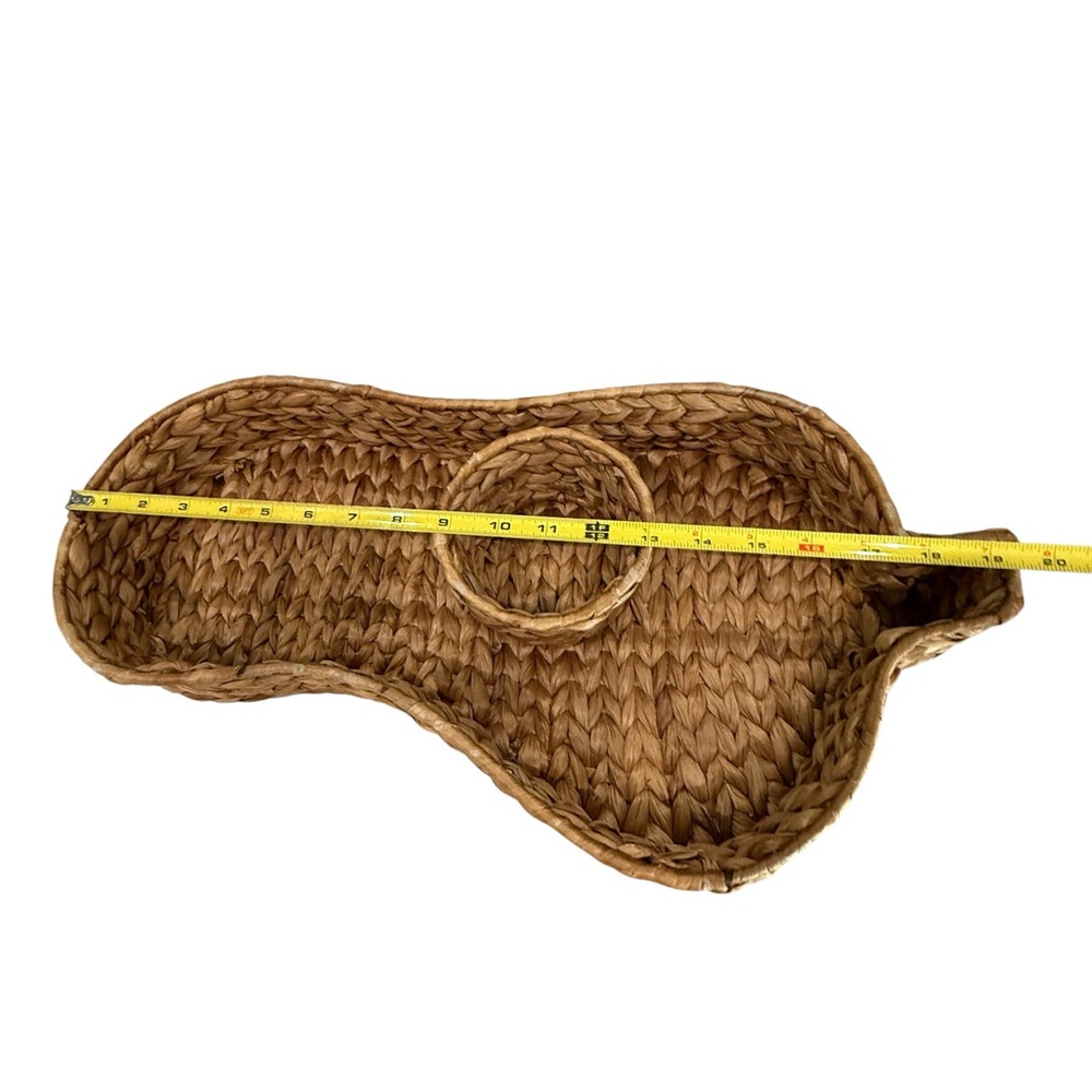 basket rattan/seagrass jalapeño shaped basket with dip holder - Picture 6 of 6